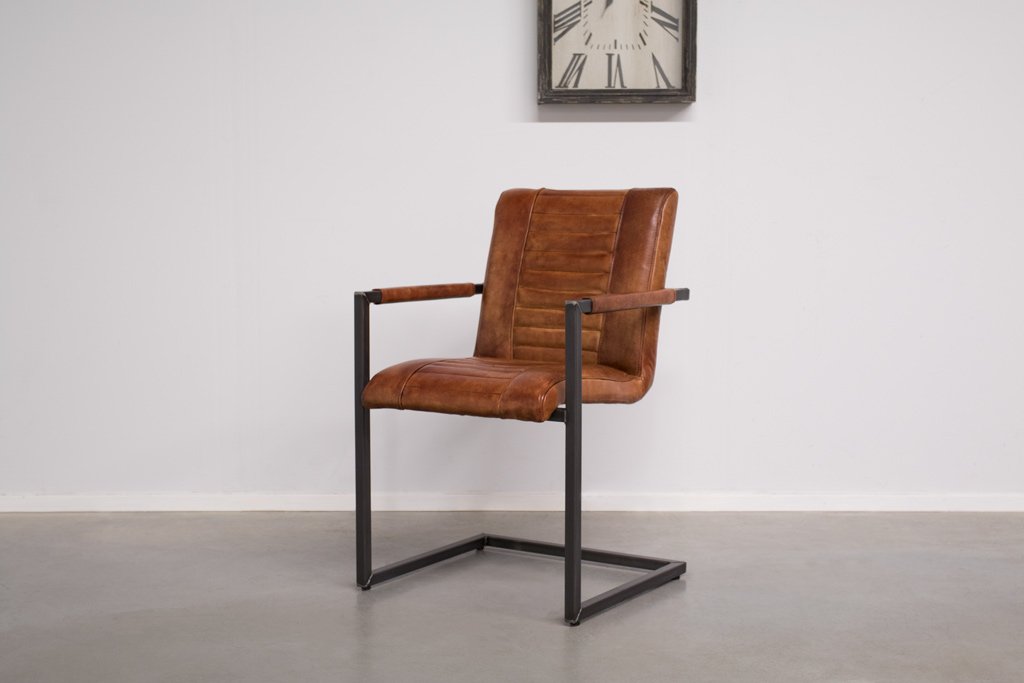 Industrial dining room chair Melf| with armrest | industrial square