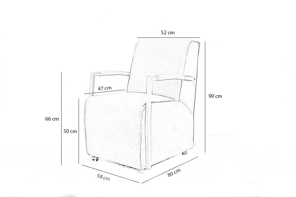 Industrial dining chair Fleet | with armrests | industrial square | with handle - Image 6