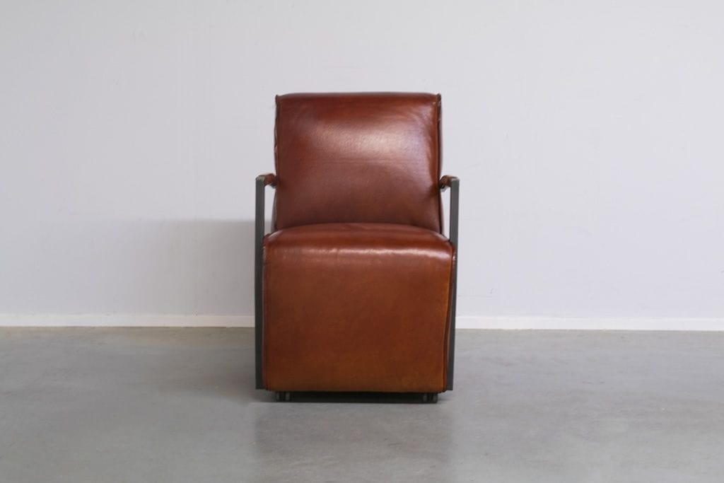 Industrial dining chair Fleet | with armrests | industrial square | with handle - Image 3