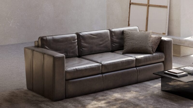 Luke 4-seater 275 cm wide, Vintage Art Tabacco